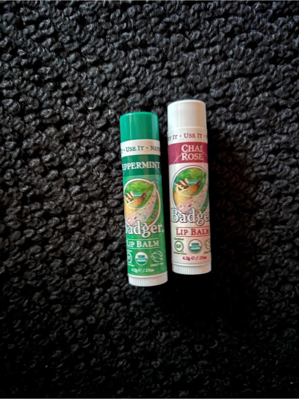 Lip Balm Pack - Peppermint (Green) & Chai Rose (White)